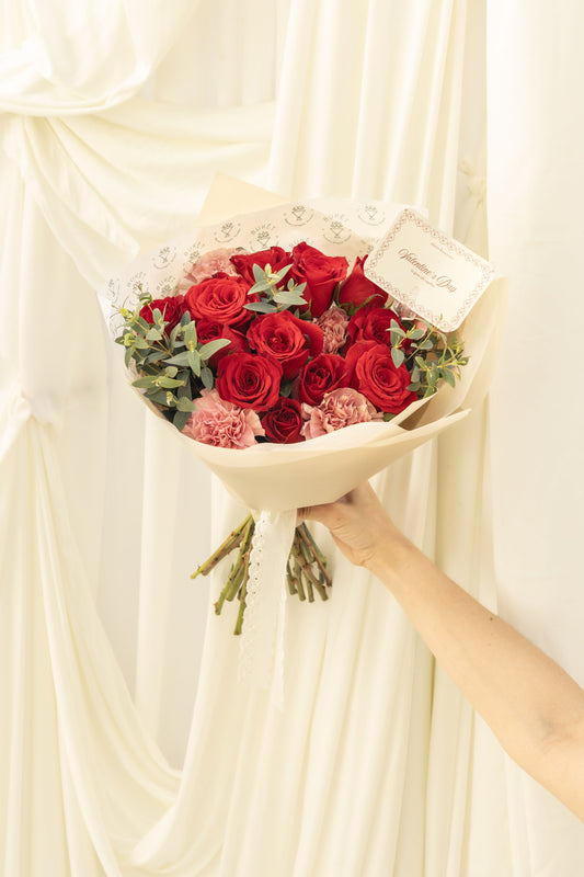 12 rosas rojas valentine´s