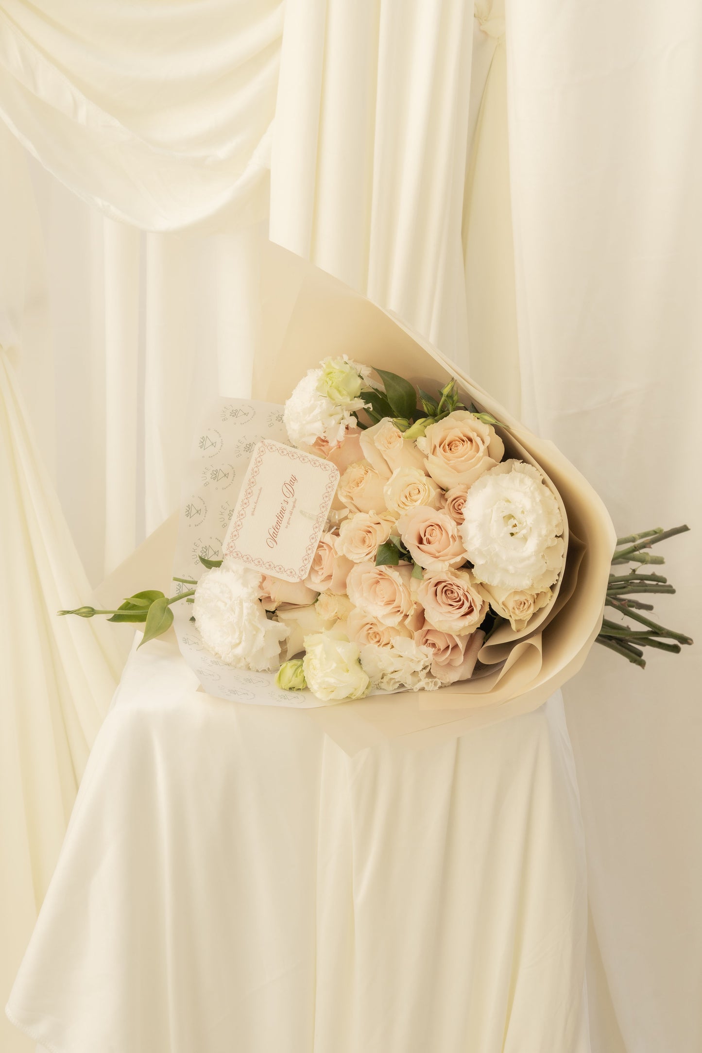 Ramo 24 rosas rosadas valentine´s